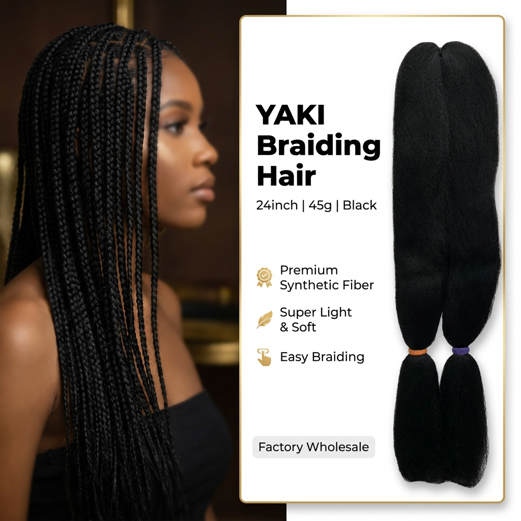 Wholesale Yaki Braiding Hair 24 Inch – Neutral Packaging Bulk Supply