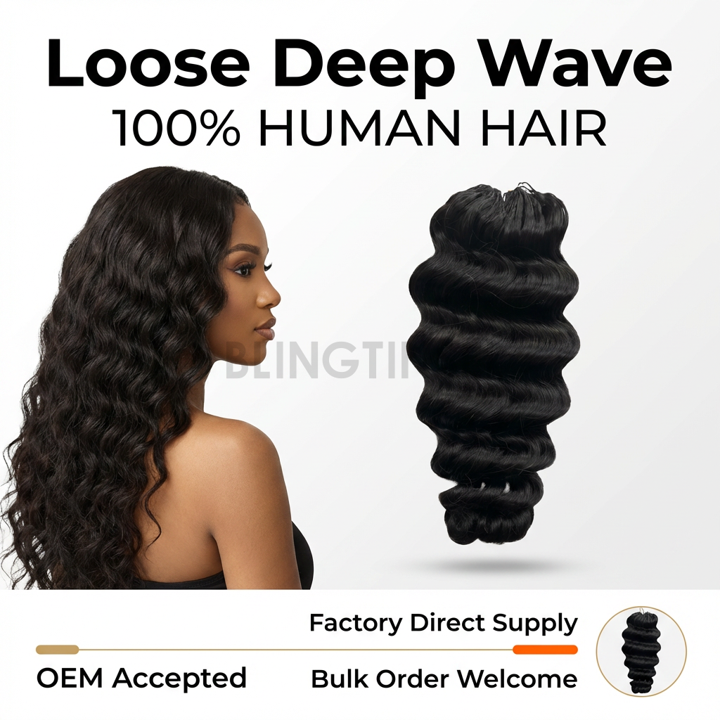 100% Human Hair Crochet Hair – Loose Deep Wave Bulk Supplier