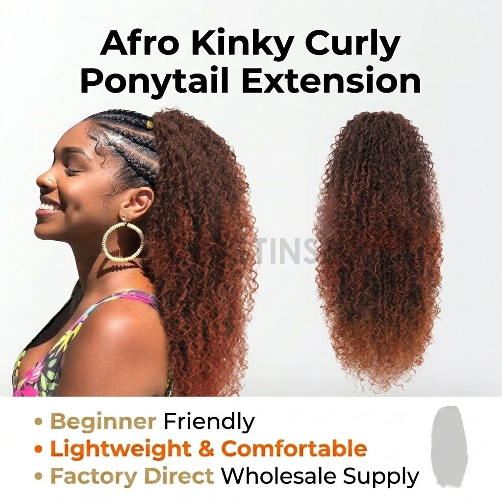 20 Inch Drawstring Curly Ponytail Extension