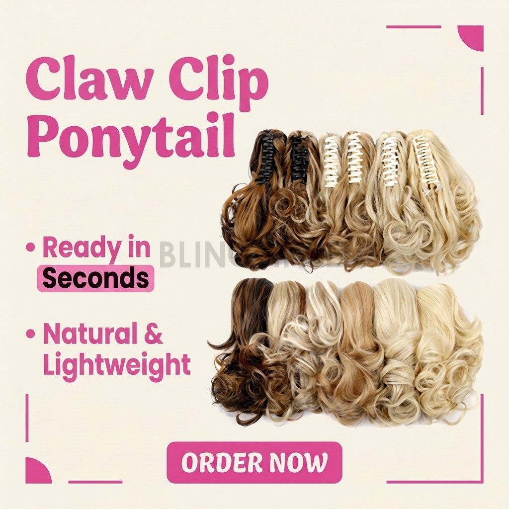 Short Wavy Claw Clip Ponytail – Wholesal