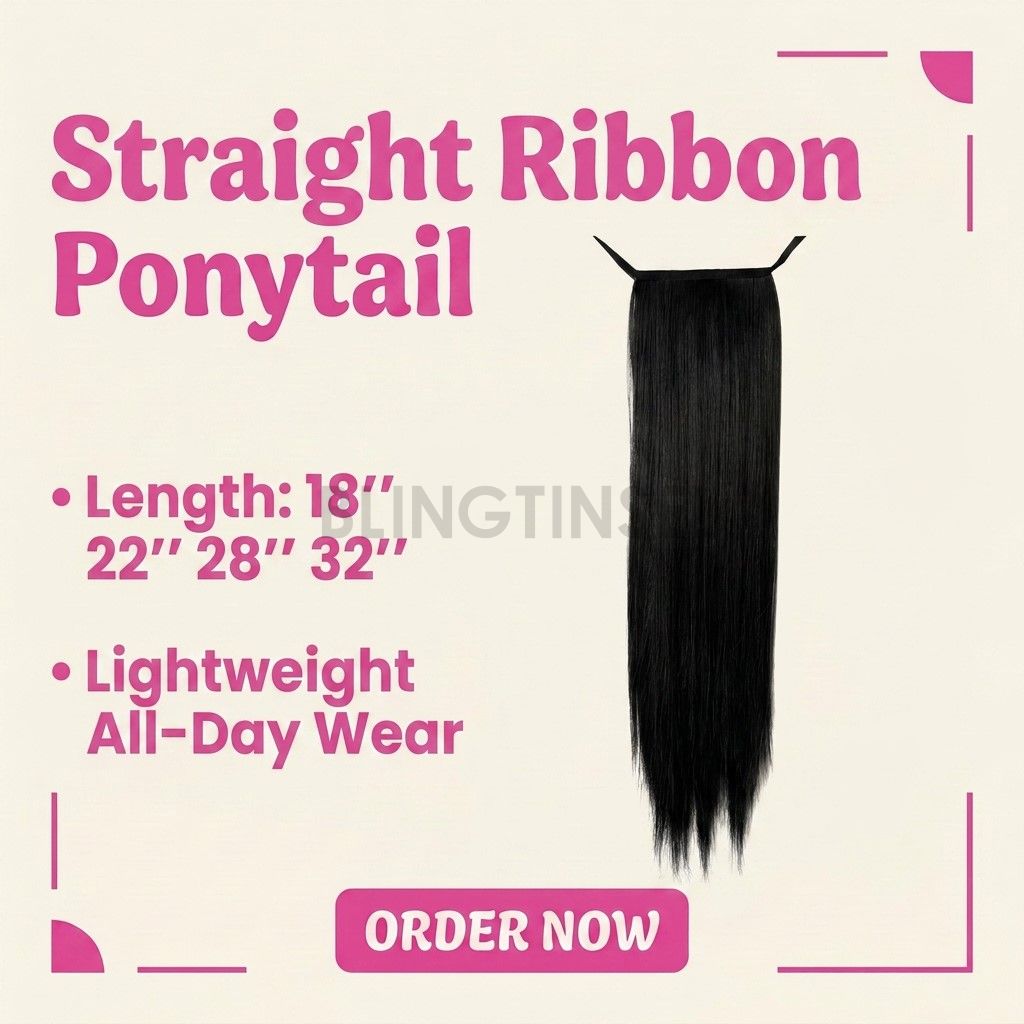 Wholesale Straight Tie-Up Ponytail Extensions Supplier | Bulk Synthetic Hair 18-40 Inch